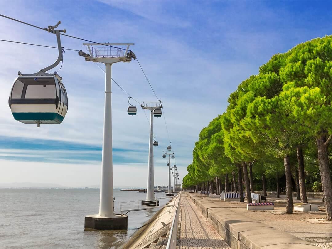 cable car at Parque das Nações in Lisbon